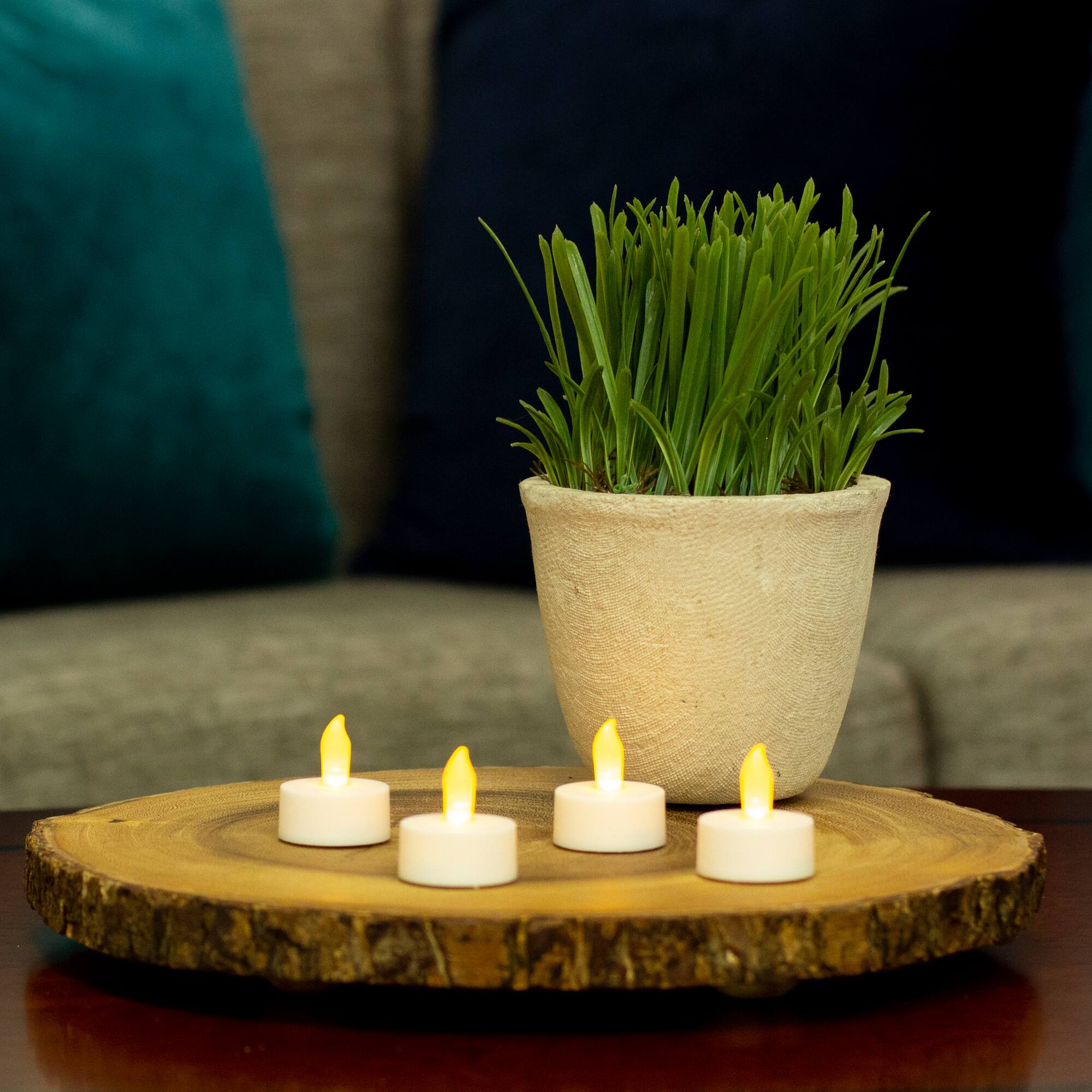 12 Packs: 4 ct. (48 total) White LED Twist Flame Tealight Candles by Ashland®